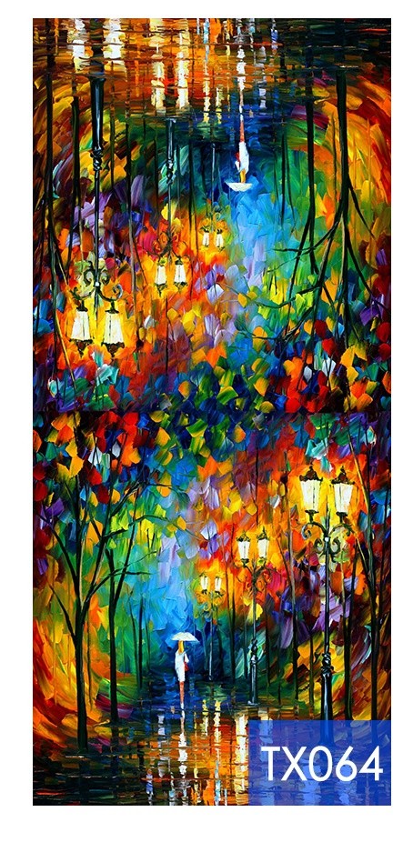 Aurora Tassel Oil Painting Scarf Shawl