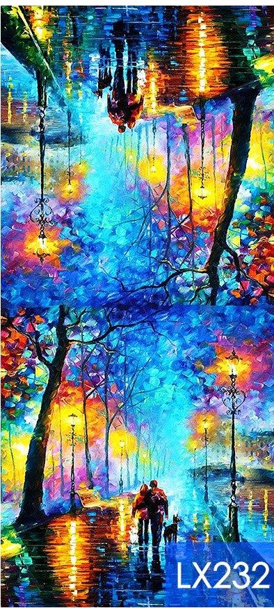 Aurora Tassel Oil Painting Scarf Shawl