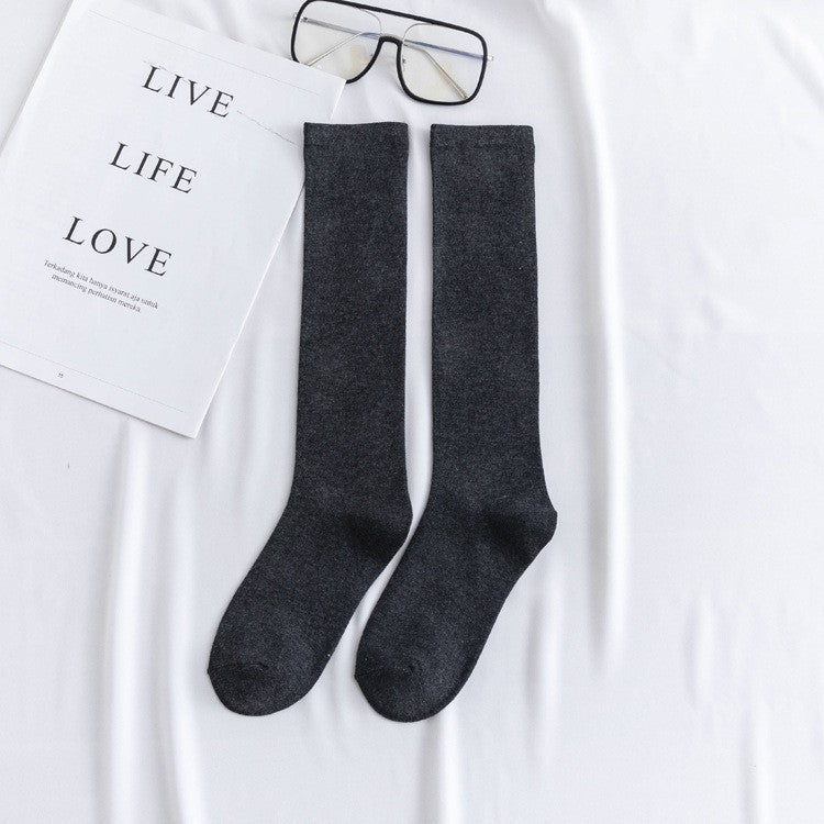 Aya Colorful High-Cut Cotton Socks (12 Colors)