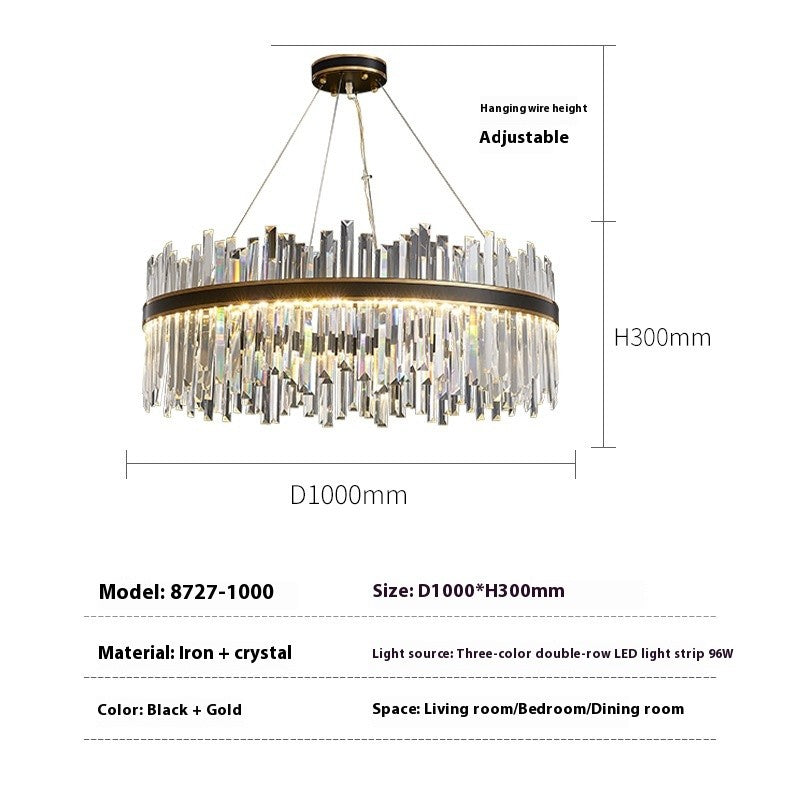 Black Gold Crystal Chandelier