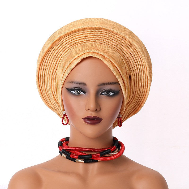 Celeste Metallic Party Turban Hat
