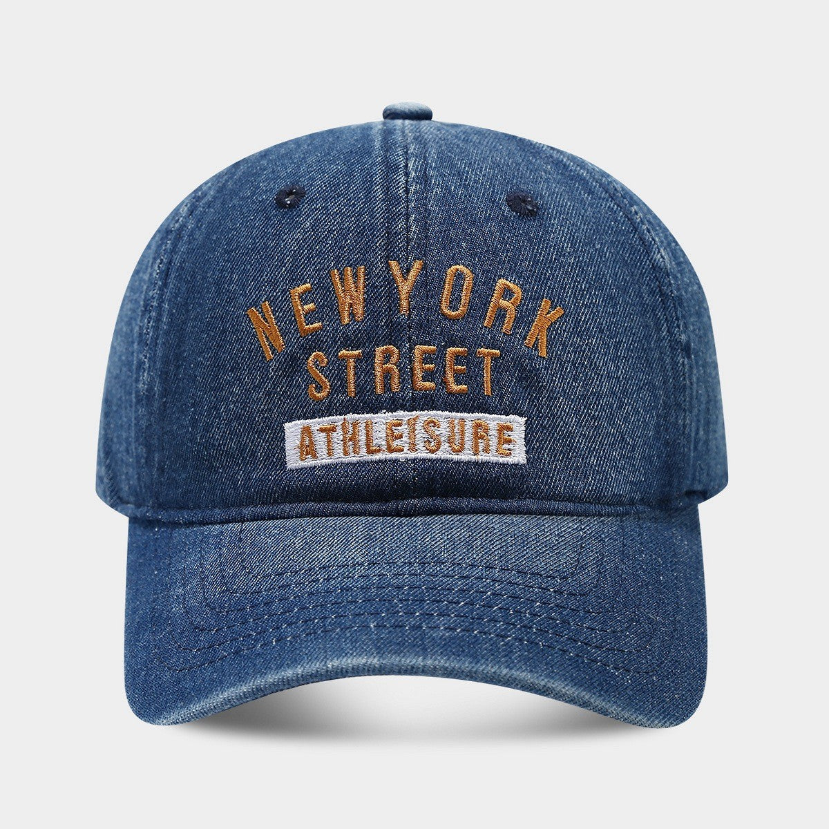 Elyse Letter Embroidered Denim Cap