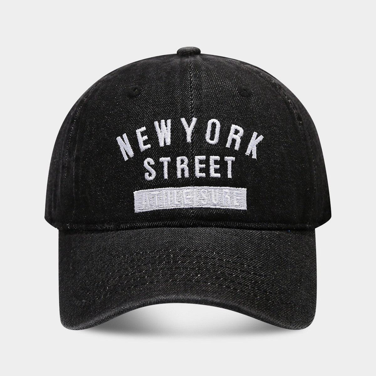 Elyse Letter Embroidered Denim Cap
