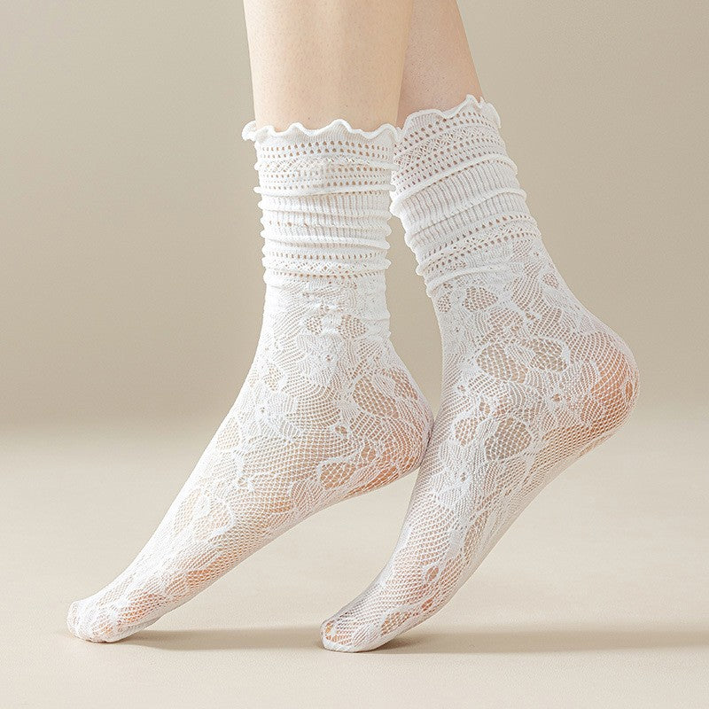 Liora Sheer Lace Mesh Socks