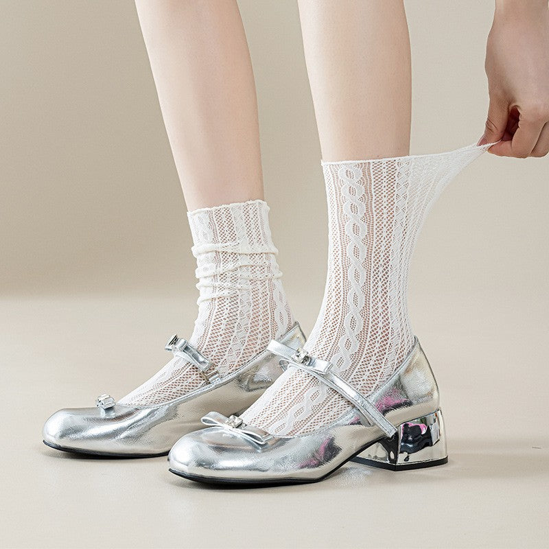 Liora Sheer Lace Mesh Socks