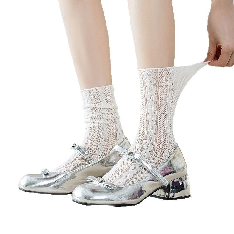Liora Sheer Lace Mesh Socks