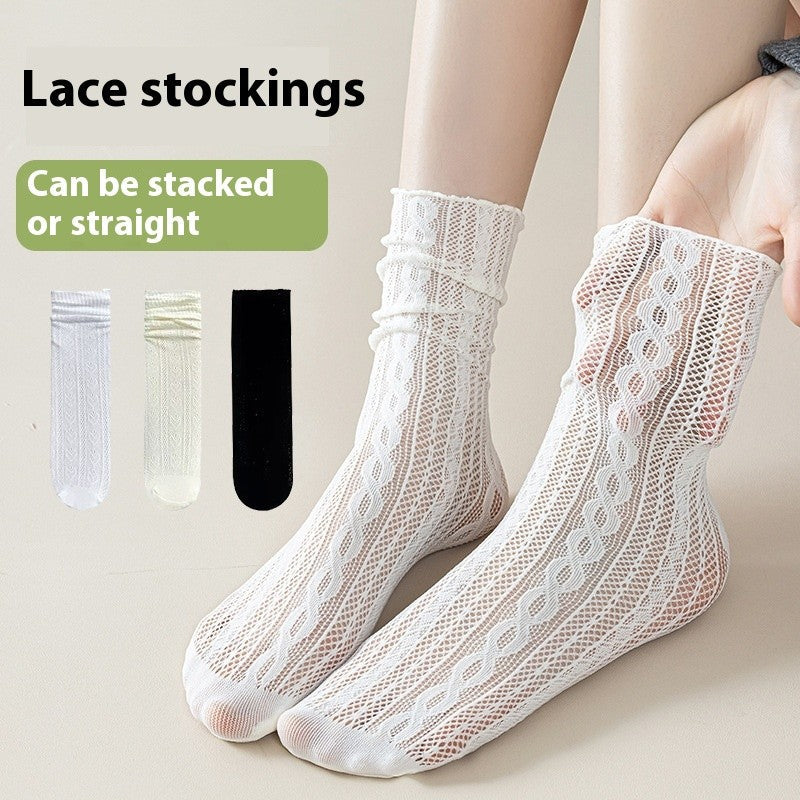 Liora Sheer Lace Mesh Socks