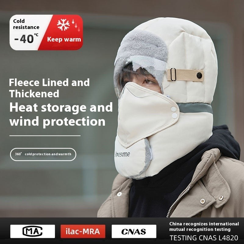 Lyra Winter Fleece-Lined Mask Hat