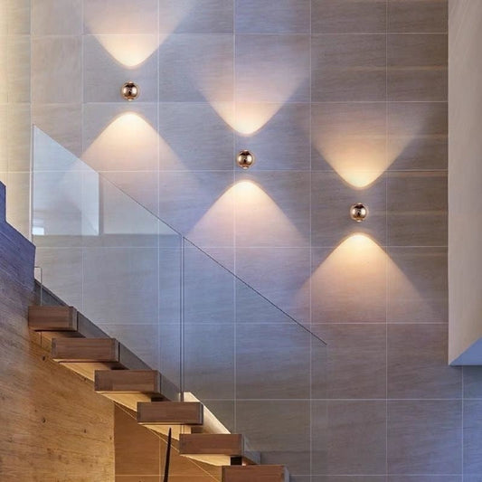 Rotatable Aluminum Glass Wall Lamp