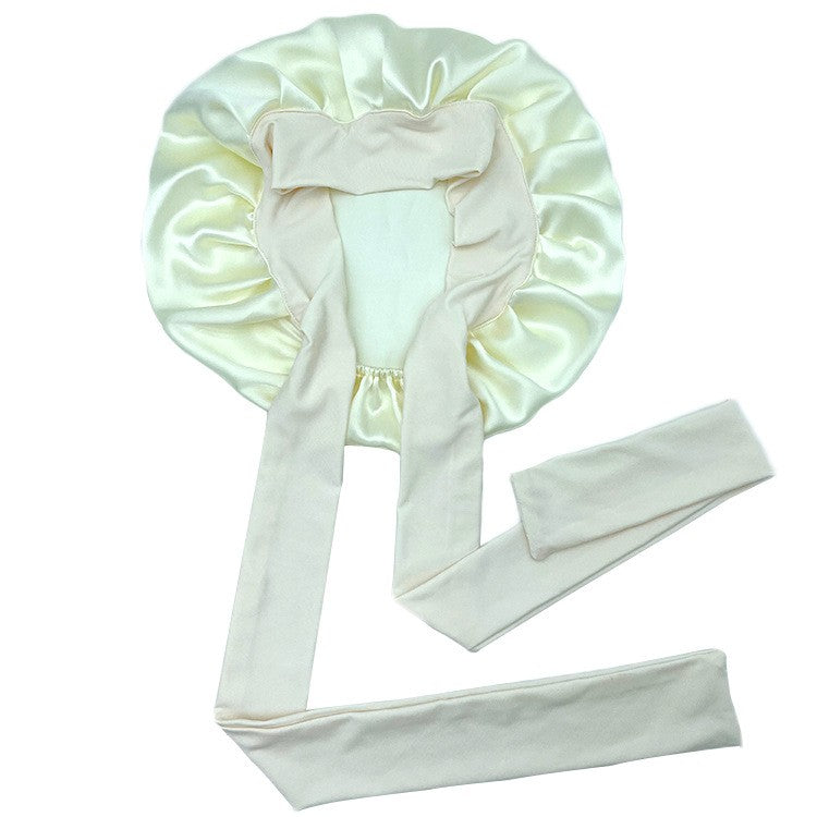 Serena Silk Sleep Cap with Ribbon