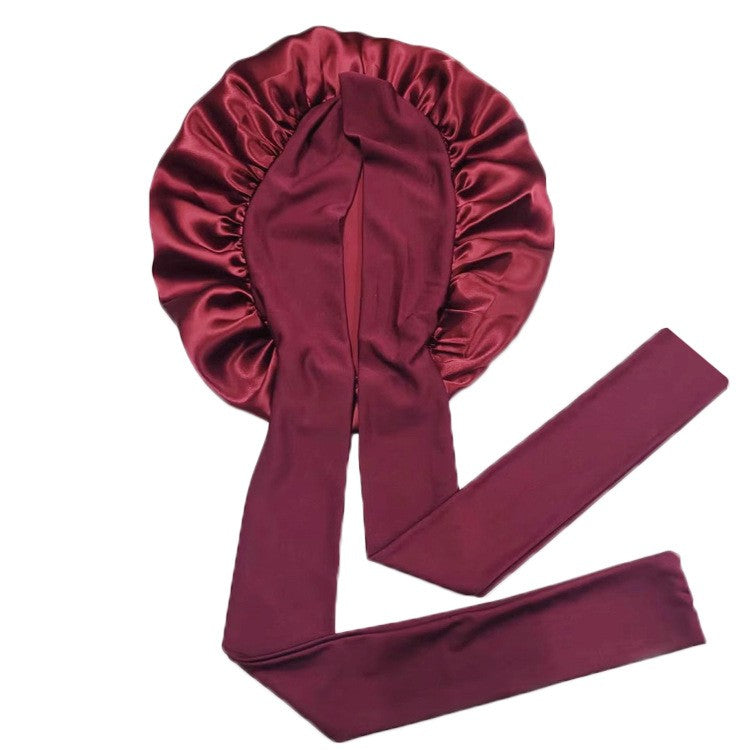 Serena Silk Sleep Cap with Ribbon