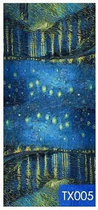 Aurora Tassel Oil Painting Scarf Shawl