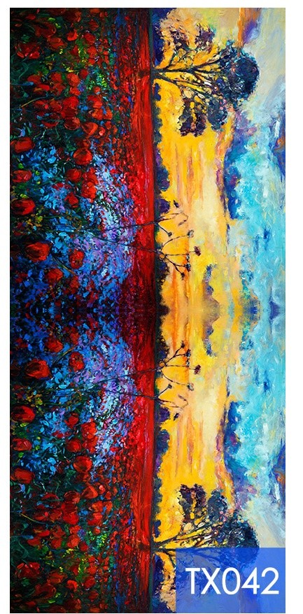 Aurora Tassel Oil Painting Scarf Shawl