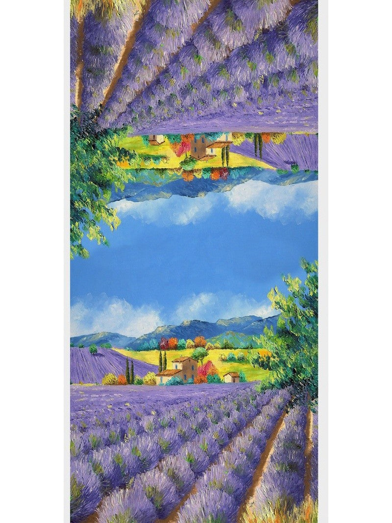 Aurora Tassel Oil Painting Scarf Shawl