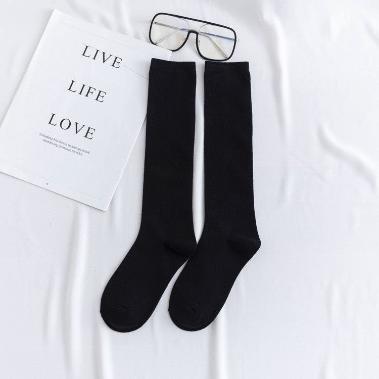 Aya Colorful High-Cut Cotton Socks (12 Colors)
