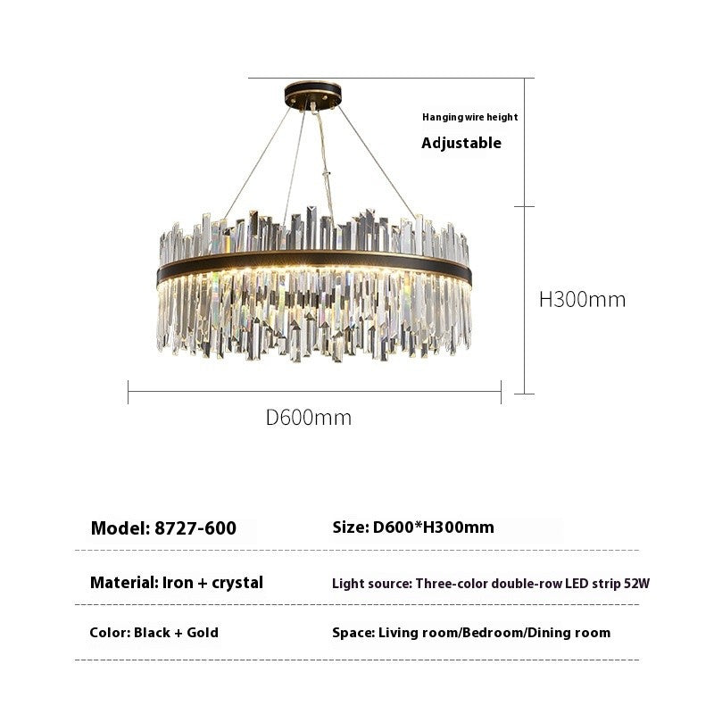 Black Gold Crystal Chandelier