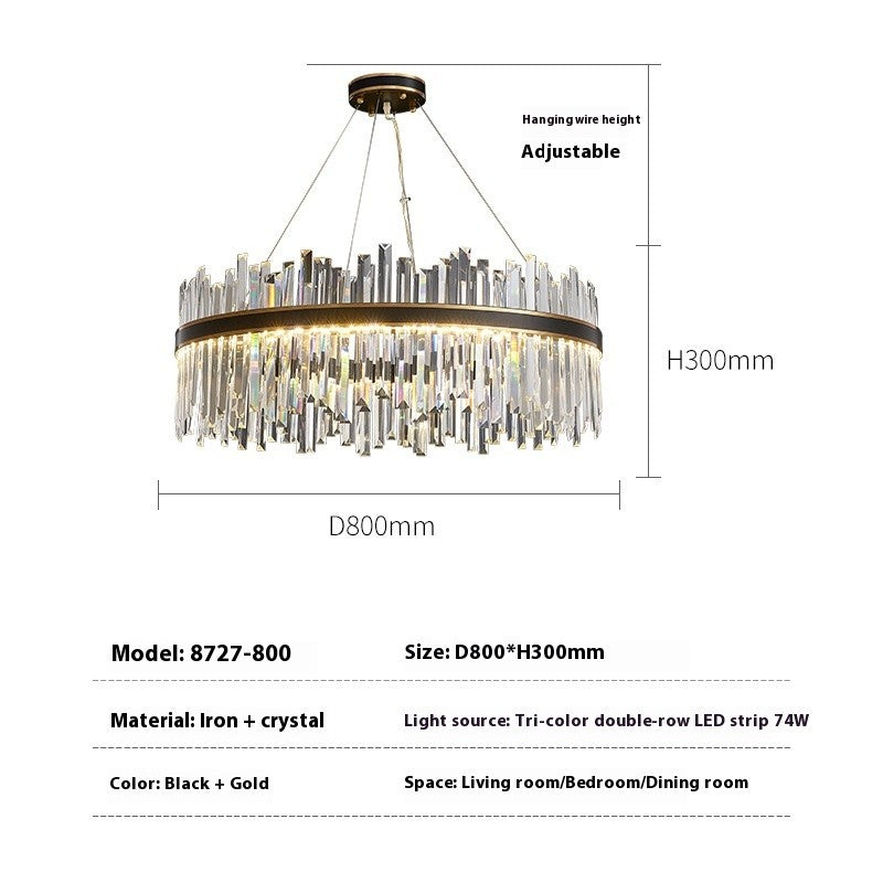Black Gold Crystal Chandelier