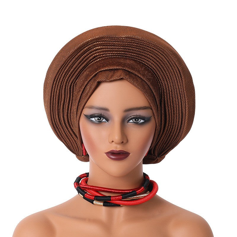 Celeste Metallic Party Turban Hat