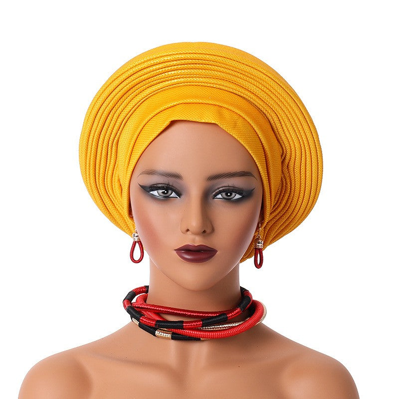 Celeste Metallic Party Turban Hat