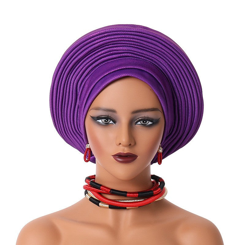 Celeste Metallic Party Turban Hat