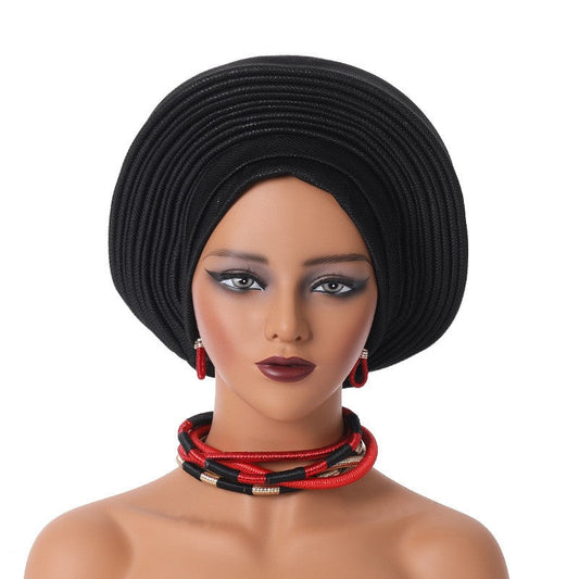 Celeste Metallic Party Turban Hat