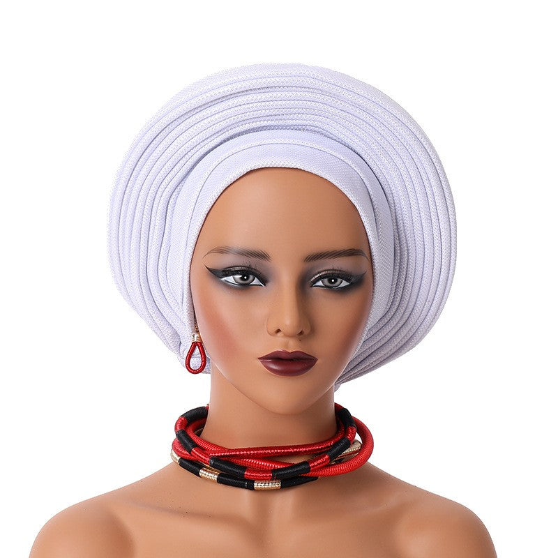 Celeste Metallic Party Turban Hat