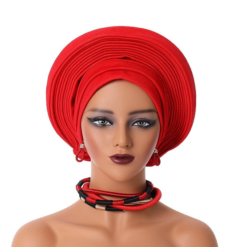 Celeste Metallic Party Turban Hat