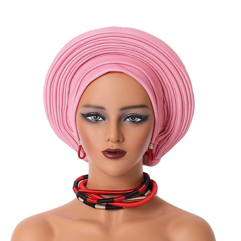 Celeste Metallic Party Turban Hat