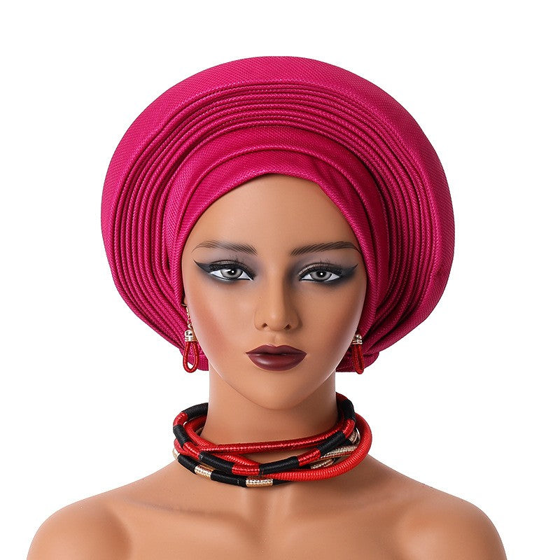 Celeste Metallic Party Turban Hat