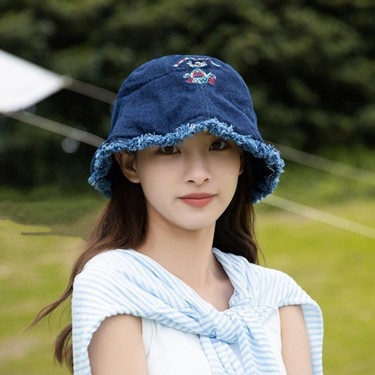 Denari Shark Denim Bucket Hat