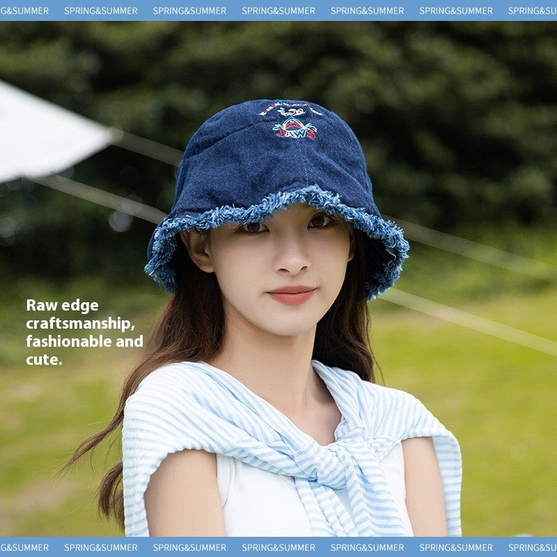 Denari Shark Denim Bucket Hat