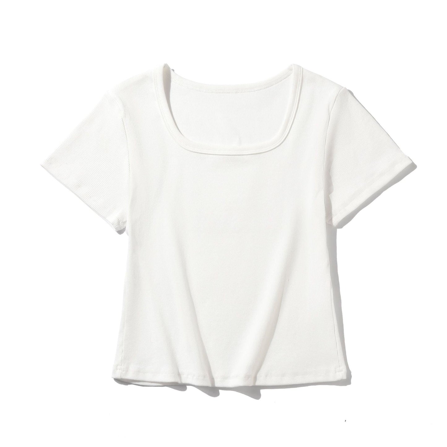 Elise Slim-Fit Square Neck Cotton Tee