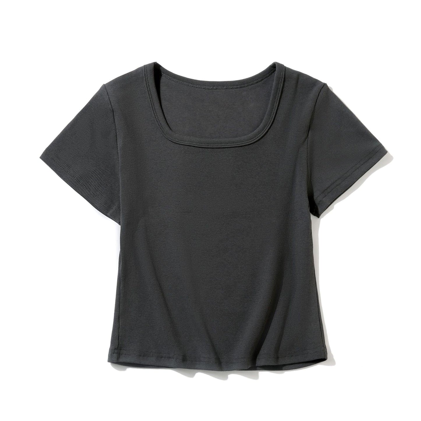 Elise Slim-Fit Square Neck Cotton Tee