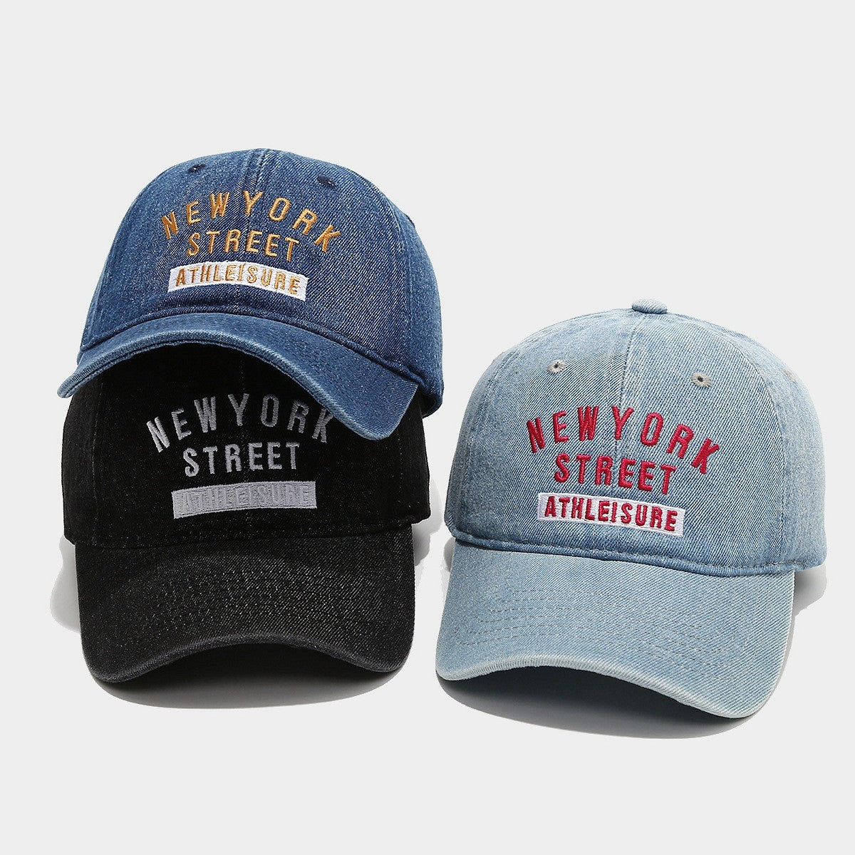 Elyse Letter Embroidered Denim Cap