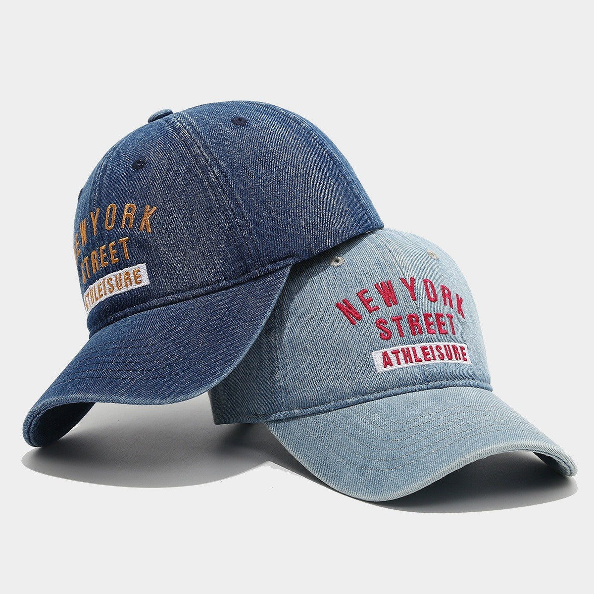 Elyse Letter Embroidered Denim Cap