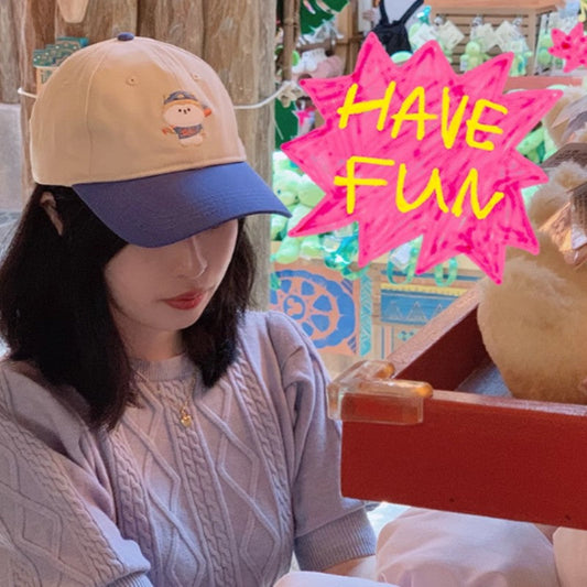 Korra Embroidered Colorblock Cap