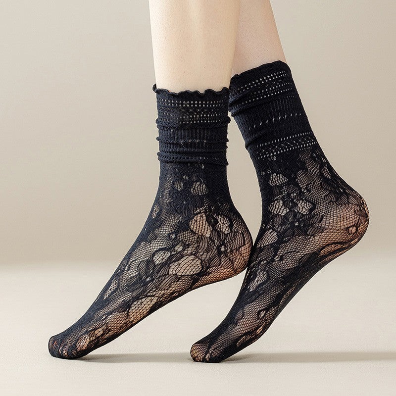 Liora Sheer Lace Mesh Socks