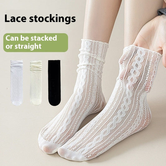 Liora Sheer Lace Mesh Socks