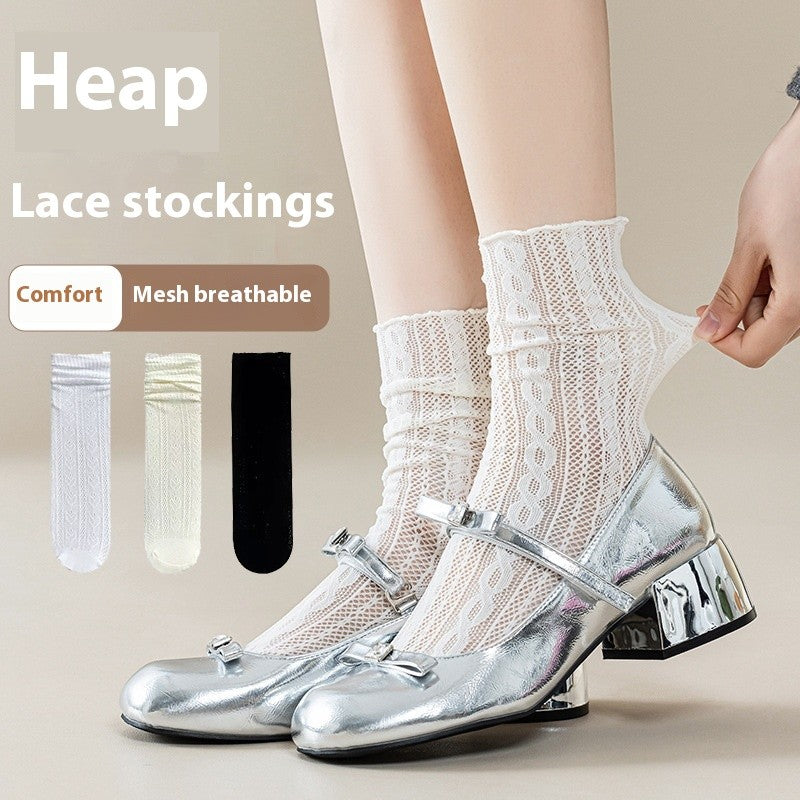 Liora Sheer Lace Mesh Socks