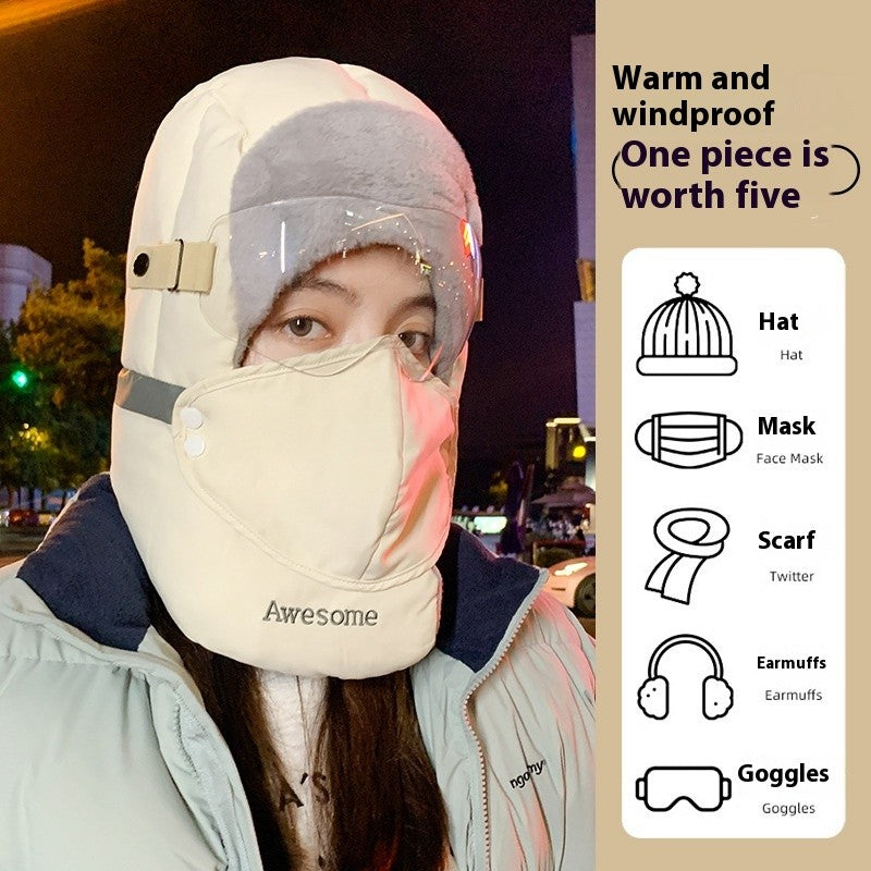 Lyra Winter Fleece-Lined Mask Hat