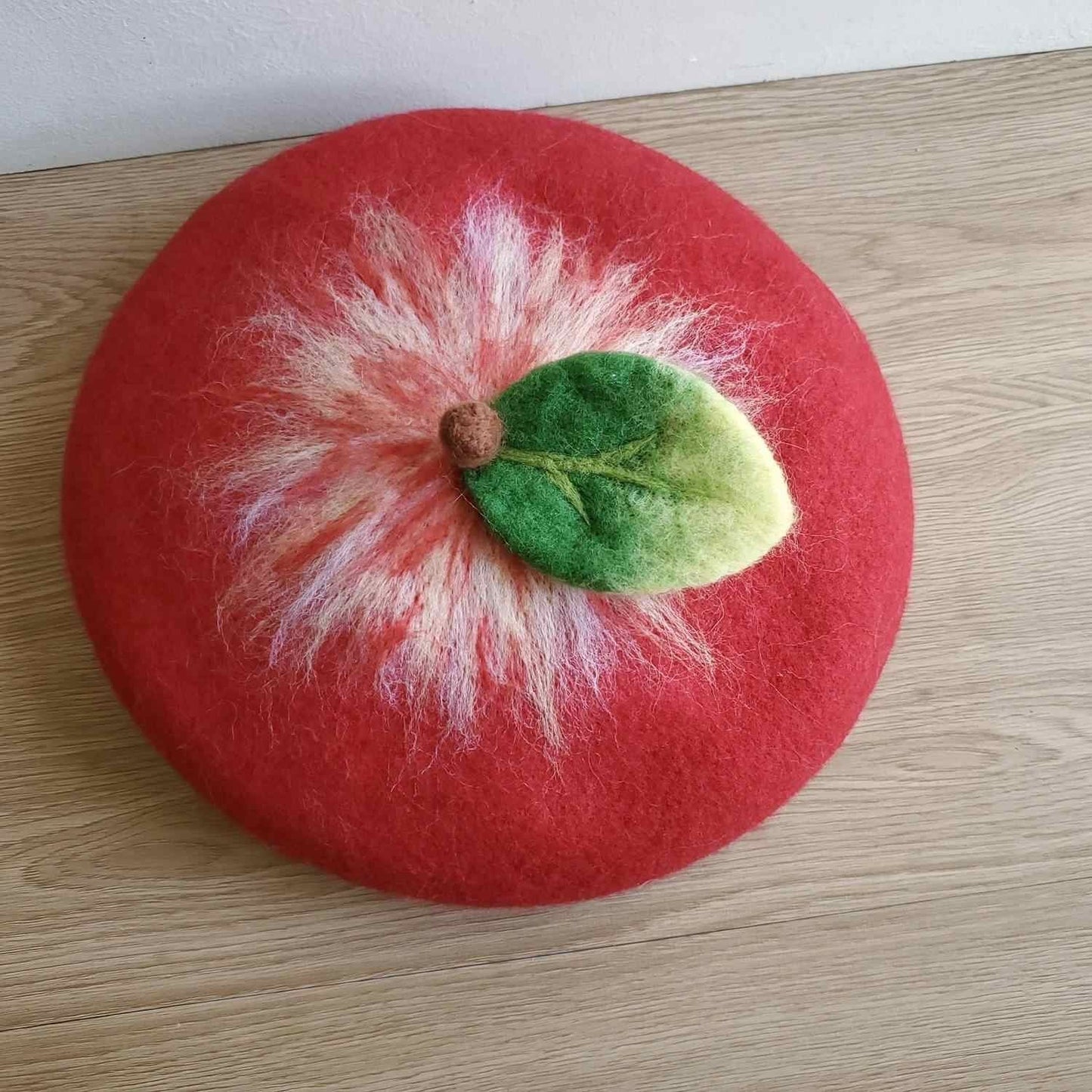 Noelle Handmade Wool Felt Christmas Beret