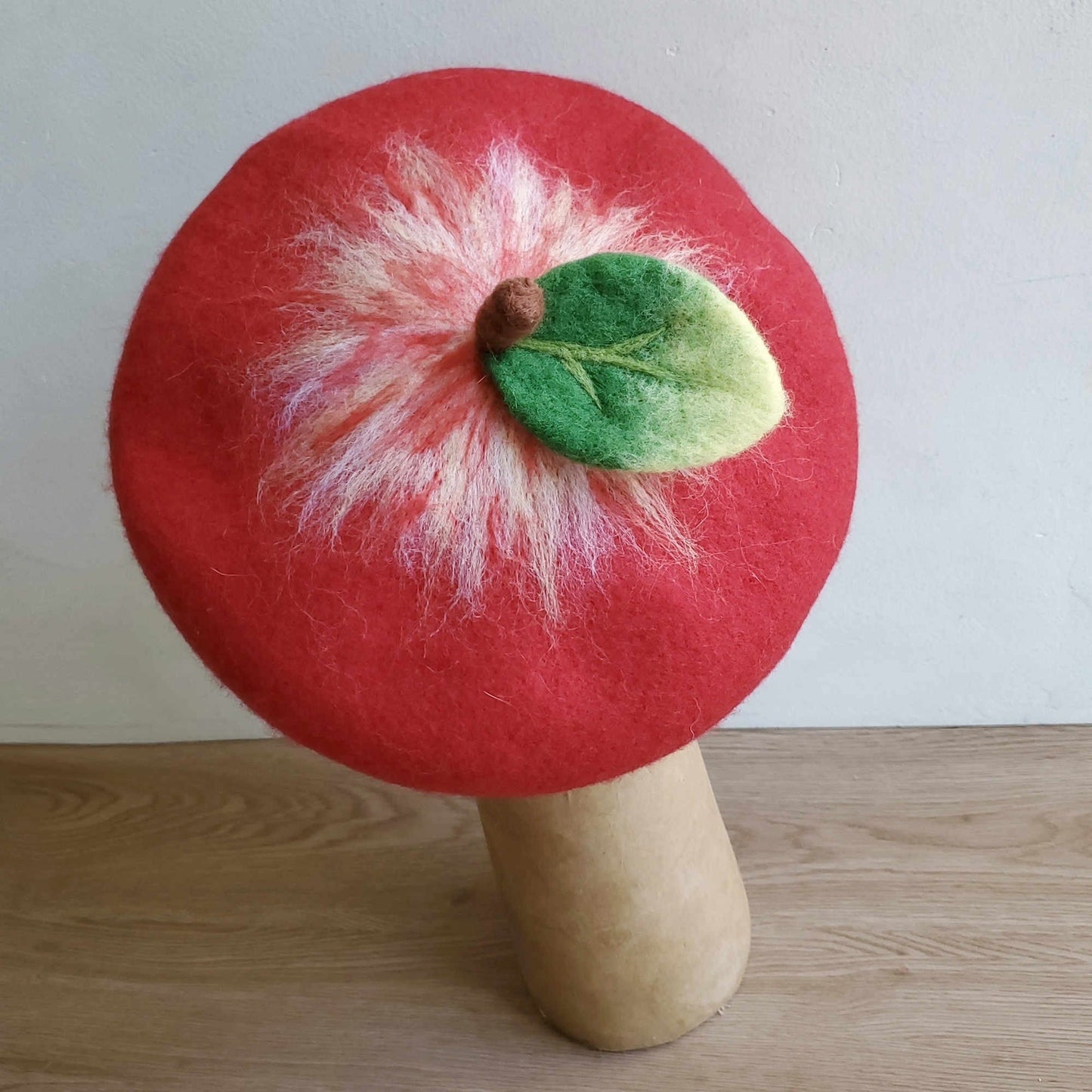 Noelle Handmade Wool Felt Christmas Beret
