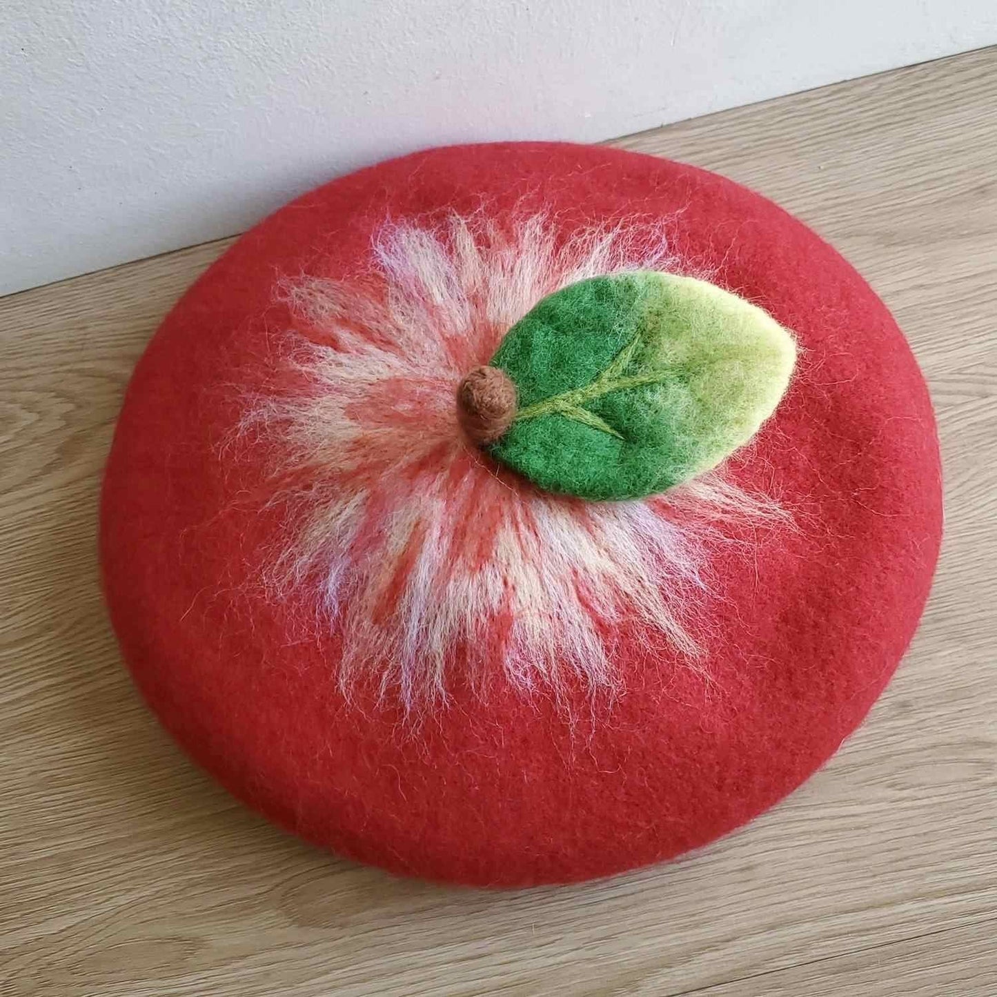 Noelle Handmade Wool Felt Christmas Beret