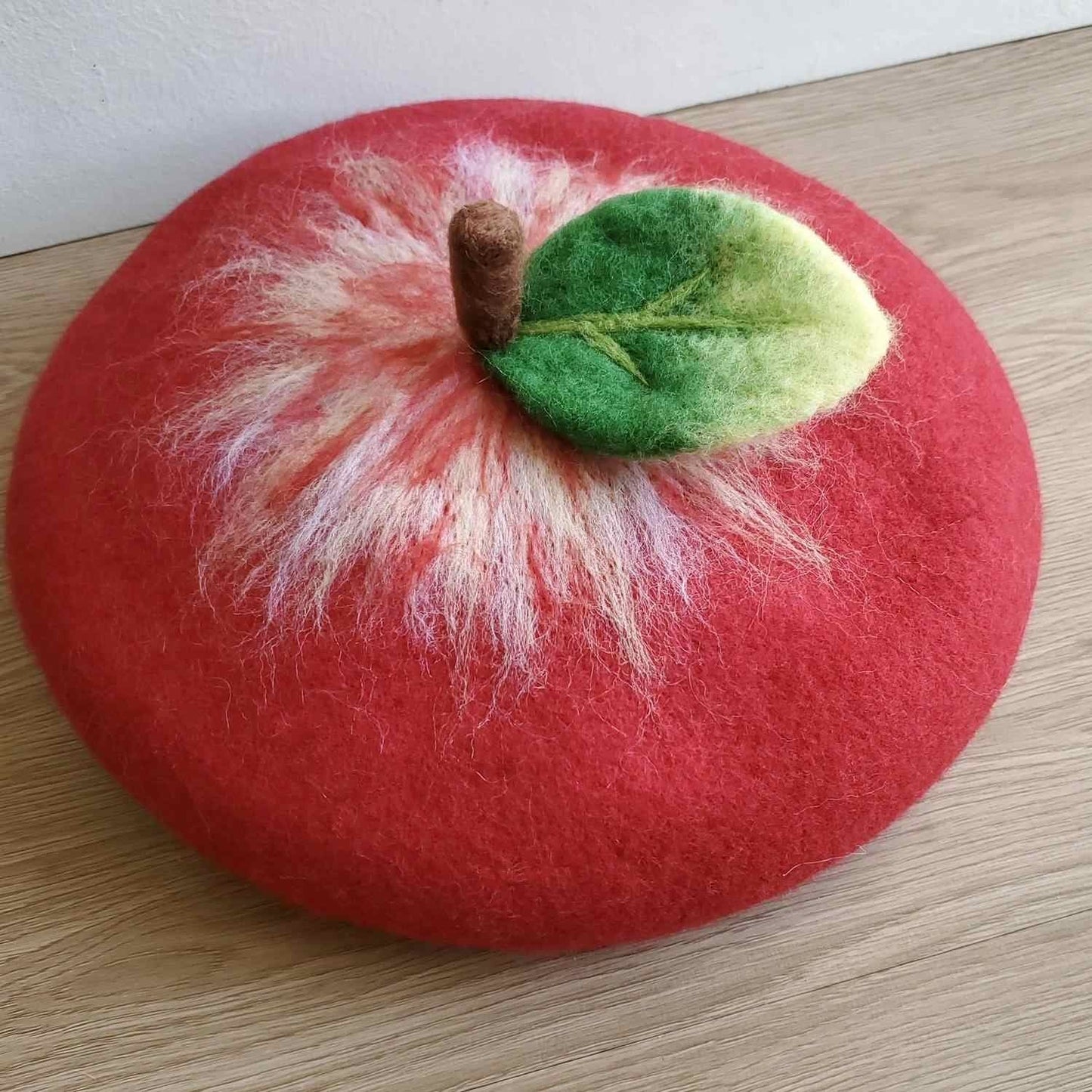 Noelle Handmade Wool Felt Christmas Beret