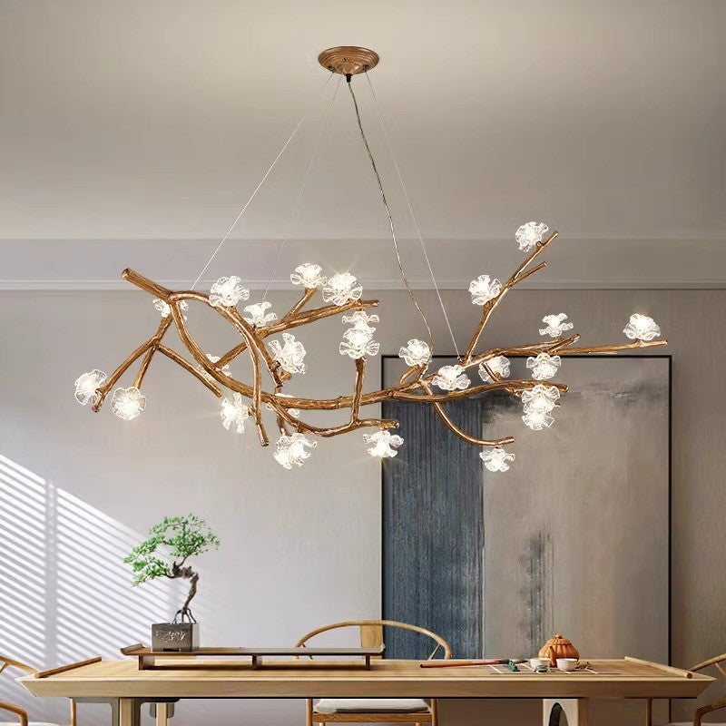 Nordic Lotus 8-Head Resin Chandelier