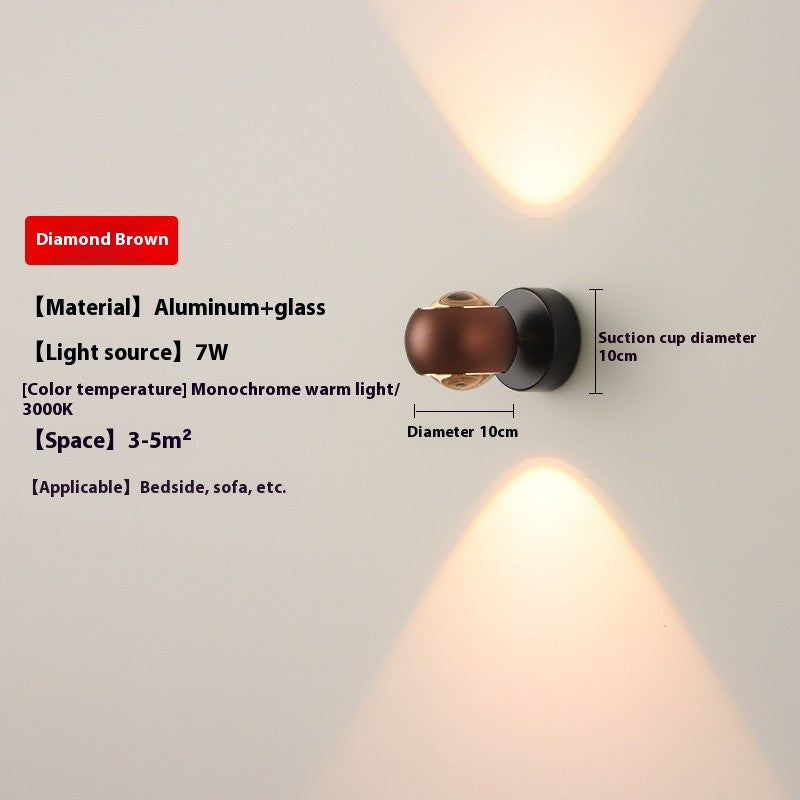 Rotatable Aluminum Glass Wall Lamp