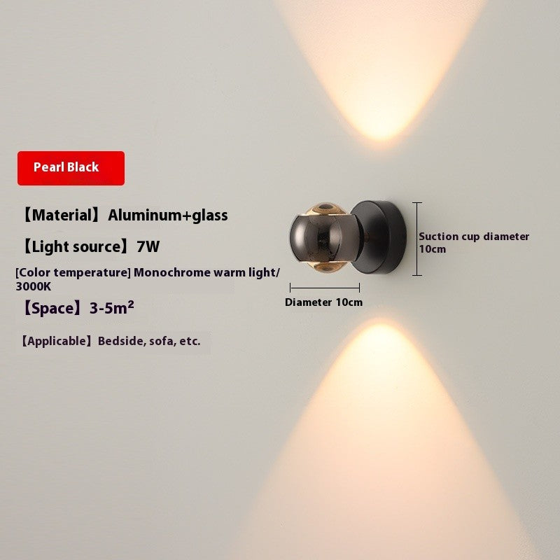 Rotatable Aluminum Glass Wall Lamp