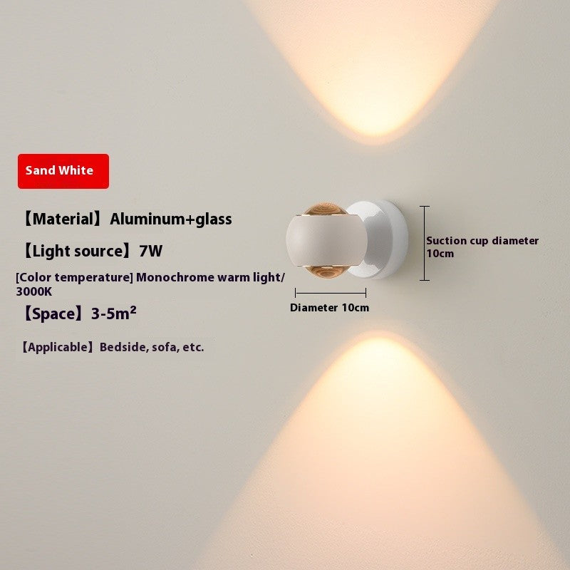 Rotatable Aluminum Glass Wall Lamp