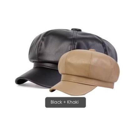 Selene Leather Octagonal Cap