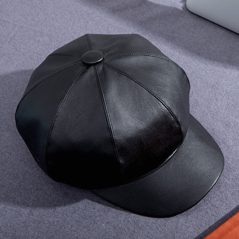 Selene Leather Octagonal Cap